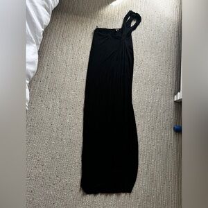 Jean Paul Gaultier, Soleil, long black dress with leg slit